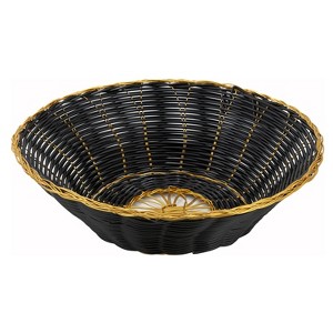 Winco Woven Basket, Polypropylene, Black and Gold - 1 of 1