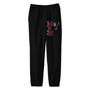 ACDC Black and White Angus Young Youth Black Sweatpants