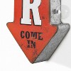 Vintage Bar LED Marquee Arrow Sign Wall Decor Red/Silver - American Art Decor: Double-Sided, Cordless - 4 of 4