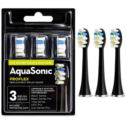 AquaSonic ProFlex Black Brush Heads - 3 Pack - image 1 of 4