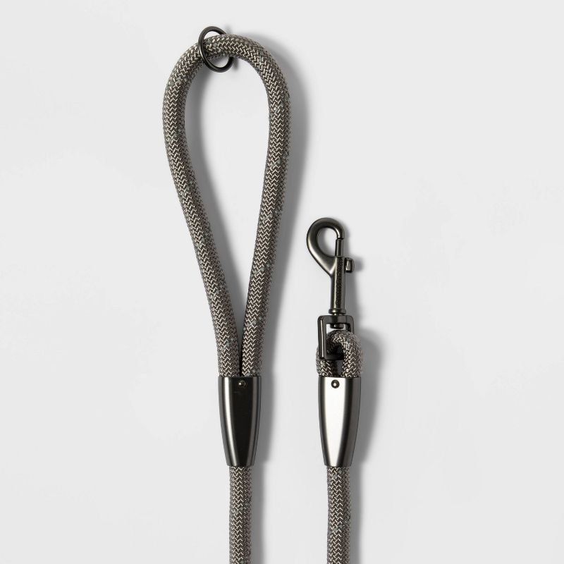 Reflective Rope Dog Leash - Gray - Boots &#38; Barkley&#8482;, 4 of 5
