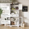 59.4" Tall Pantry Storage Cabinet with Adjustable Shelves, Storage Hutch, White - 3 of 4
