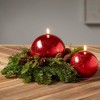 7"H & 5.5"H Sullivans Christmas Red LED Ball Candle Set of 2, Indoor Christmas Decor - 3 of 4