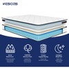 Kescas Euro Top 12" Individually Pocket Innerspring Hybrid Mattress - Compatible with Platform Bed, Box Spring, or Slat Base - 4 of 4