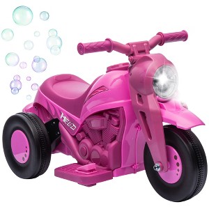 Qaba Ride on Motorcycle, 6V Ride on Bubble Car, 3 Wheeled 2 MPH Electric Motorcycle for Kids w/ LED Headlight, Music, Forward & Reserve - 1 of 4