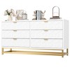 6 Drawer Dresser for Bedroom, 53.5” Large Dresser with Metal Legs, Modern Dresser Chest Organizer with Wide Storage, Chest of Drawers for Bedroom - 4 of 4