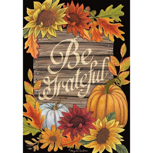 Briarwood Lane Be Grateful Fall Garden Flag Thanksgiving Floral Autumn ...