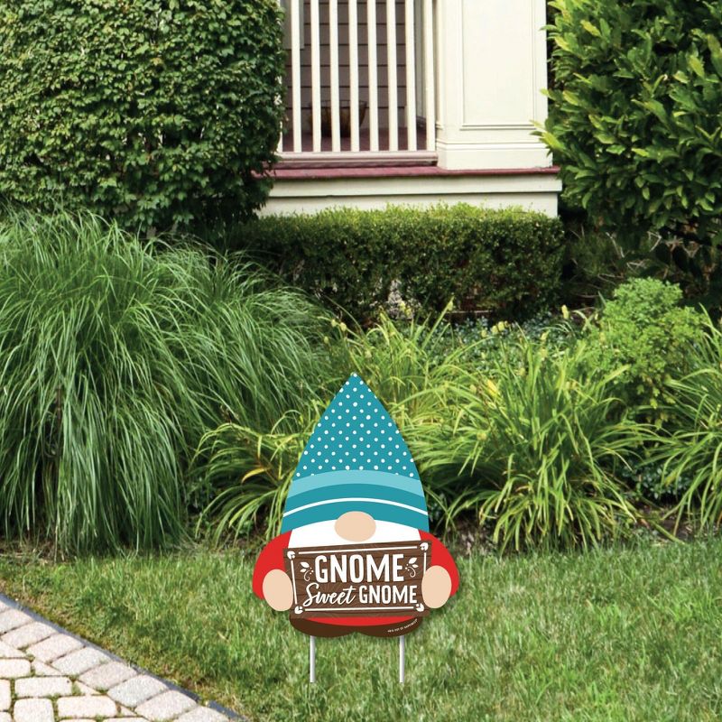 Big Dot of Happiness Garden Gnomes - Outdoor Lawn Sign - Forest Gnome Party Yard Sign - 1 Piece, 1 of 8