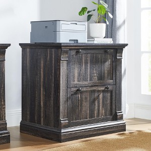30" File Cabinet with 2 Drawers, Lateral Filing Cabinet with Hanging File Folders & Interlocking Drawers, Wood Storage Cabinet - 1 of 4