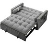Streamdale Modern 55.5" Pull Out Sleep Sofa Bed 2 Seater Loveseats Sofa Couch With Side Pockets - 4 of 4