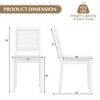 Costway Armless Wood Dining Chair Set of 2 with Rubber Wood Legs Curved Backrest Kitchen White/Black - 3 of 4