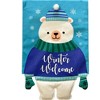 Briarwood Lane Winter House Flag 40x28 For Outdoor Winter Welcome Polar Bear Burlap For Winter House Flag - 3 of 4