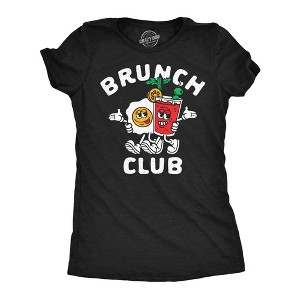 Womens Funny T Shirts Brunch Club Sarcastic Breakfast Lunch Graphic Novelty Tee for Ladies - Crazy Dog Women's T Shirt For Foodies - 1 of 4