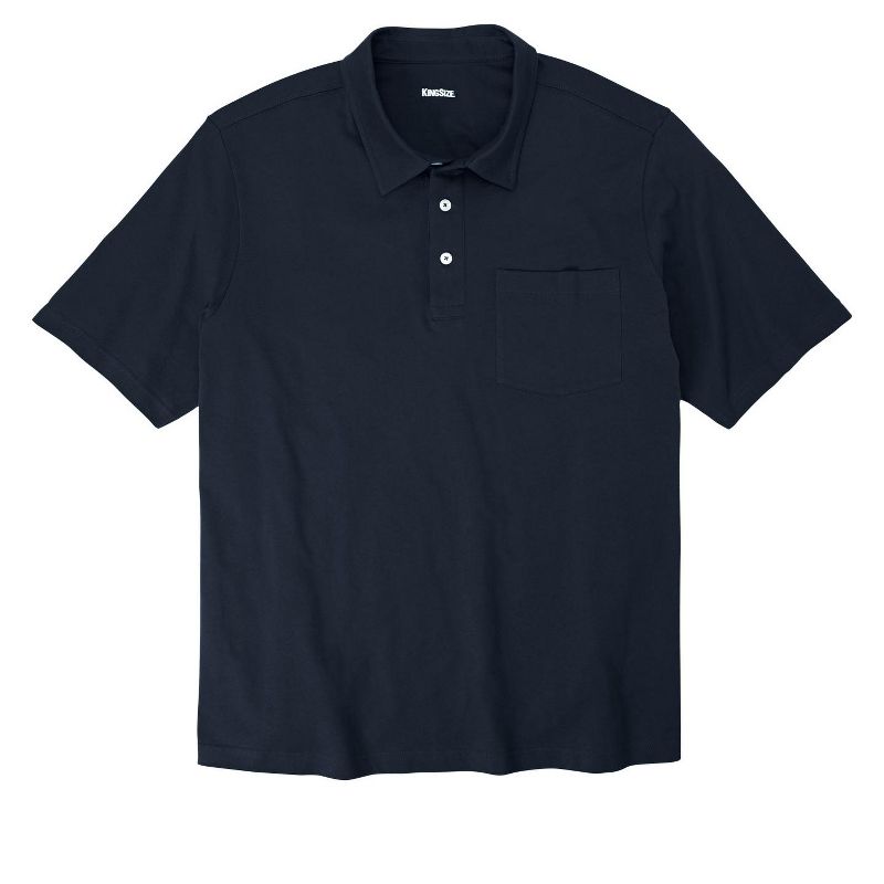 KingSize Men's Big & Tall Shrink-Less Lightweight Polo T-Shirt, 1 of 2