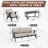 EAGLE PEAK Urban Slate 4 Piece Modern Outdoor Patio Furniture Set, Outdoor Couch, Patio Chairs, and Coffee Table - 2 of 4