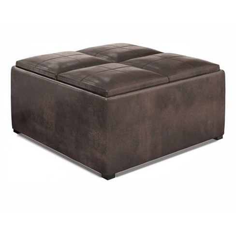 Dark brown on sale ottoman storage