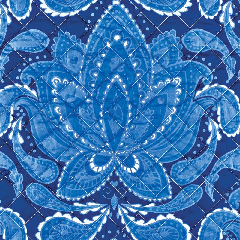 Collections Etc 3-Piece Blue Paisley Comforter Set with Accent Pillow, 3 of 5
