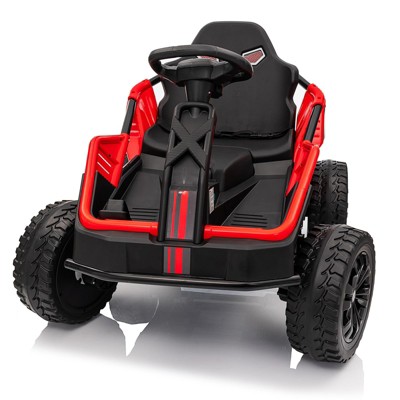 24V Ride-On Toys for Big Kids, Electric Four Wheeler, Electric Car for Kids 37-95 Months, with Parent Remote