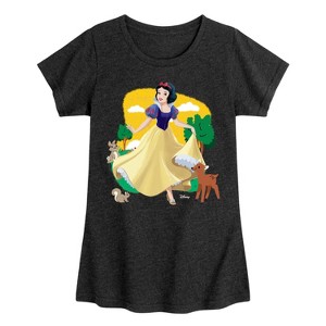 Girls' - Disney Princess - Snow White with Animals Fitted Short Sleeve Graphic T-Shirt - 1 of 4