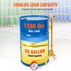 VEVOR 55 Gallon Drum Dolly, 1200 lbs Load Capacity, Barrel Dolly Cart Drum Caddy Round Dolly Steel Low Profile, Heavy Duty Steel Frame - 4 of 4