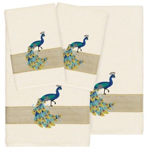Linum Home Textiles 100% Turkish Cotton PENELOPE Embellished Towel Set - 1 of 4