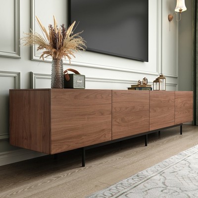 Etelifrank Wood TV Stand Media Console With 4-Cabinets