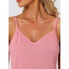 cheibear Women's Soft Cami Top and Capri Lace Trim Sleeveless Summer Pajama Set - 4 of 4