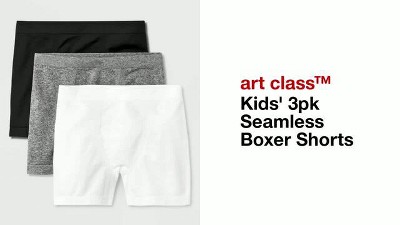 Kids' 3pk Seamless Boxer Shorts - Art Class™ Black/gray/white : Target