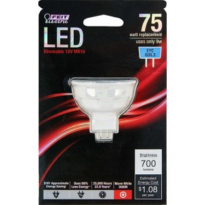 Feit Electric MR16 GU5.3 LED Bulb Warm White 75 Watt Equivalence 1 pk - 1 of 1