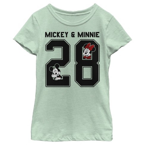 Girl s Disney Mickey Minnie Jersey T shirt Target