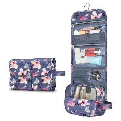 Portable Toiletry Cosmetic Travel Bag, Large Water Resistant Hanging Makeup Organizer Storage Pouch Case