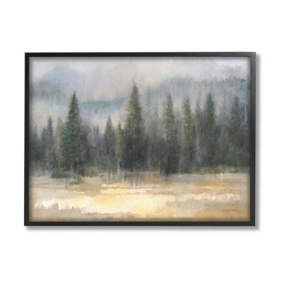 Stupell Industries Abstract Blurred Pine Tree Forest Landscape