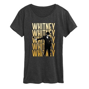 Women's - Whitney Houston - Whitney Gold Repeat Short Sleeve Graphic T-Shirt - 1 of 4