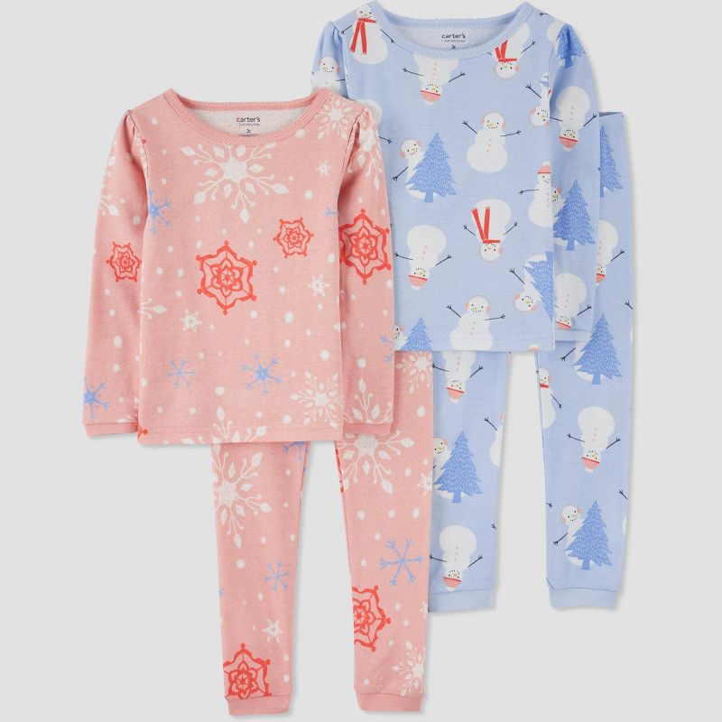 Carter's Just One You® Toddler Girls' 4pc Pajama Set, 1 of 9