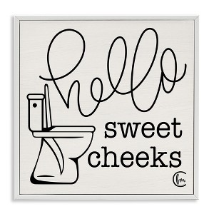 Stupell Industries Hello Sweet Cheeks with Toilet, 24" x 24" - 1 of 4