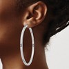 Black Bow Jewelry 2mm, Sterling Silver, Polished Square Hoops - 65mm (2 1/2 Inch) - 3 of 4