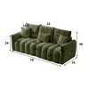 GDFStudio Miri Contemporary 78'' 3-Seater Teddy Upholstered Sofa with Pillows - 3 of 4