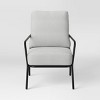 2pc Metal Mesh Outdoor Patio Chairs with Double Cushions, Club Chairs Black - Room Essentials™ - 4 of 4
