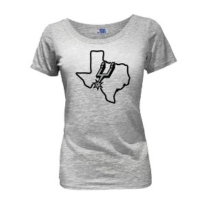 NBA San Antonio Spurs Women's Short Sleeve Burnout Scoop T-Shirt - 1 of 4