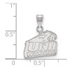 Black Bow Jewelry 10k White Gold New Hampshire Wildcats NCAA Small Pendant - 2 of 3