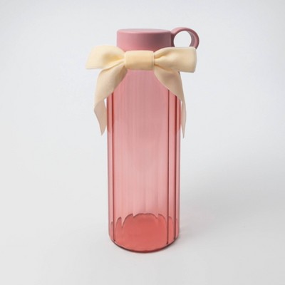 MFR Studio Glass Water Bottle with Bow Purple 20 fl oz