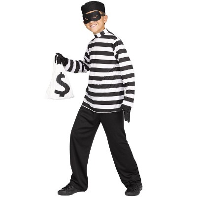 Black and white striped hotsell robber shirt