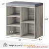Hallway Shoe Storage Bench w/ Cushion, 3-Tier Adjustable Shelf Shoe Cabinet, Small Shoe Rack Bench - 3 of 4