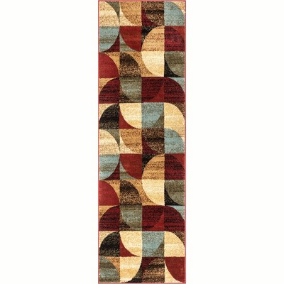 Well Woven Mid Century Modern Geometric Modern Abstract Contemporary Block Boxes Soft Ivory Area Rug