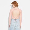 Women's Long Sleeve Lace Trim Open Back Top - Wild Fable™ - 3 of 4