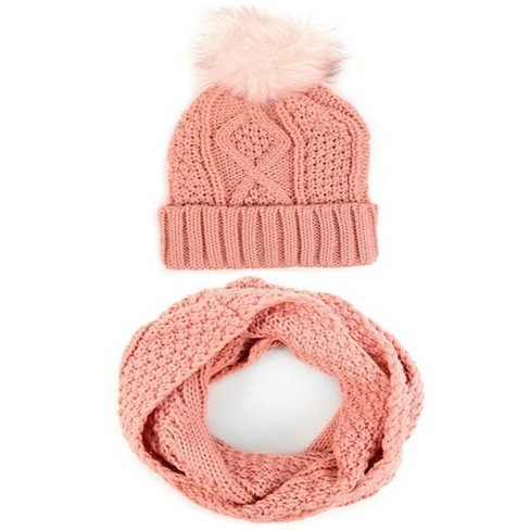 Solid Color 2pc Knit Hat Infinity Scarf Winter Set For Women Target