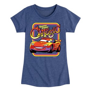 Girls' - Disney - Radiator Springs Classic Lightning McQueen Fitted Short Sleeve Graphic T-Shirt - 1 of 4