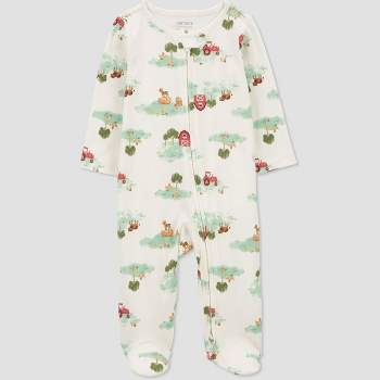 Carter's Just One You®️ Baby Creme Farm Footed Pajama - Orange