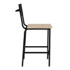GlasFlength Accent Chairs Counter Height Stool Sturdy Solid Build Reliable Anti Slip Base Comfortable for Kitchen, Black, 27.75"*21.85"*4.72" - 2 of 4