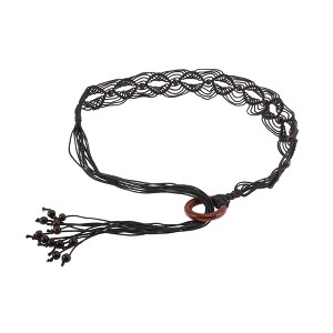 Unique Bargains Bohemian Wide Bound Pattern Adjustable Waist Belt 1 Pc - 1 of 4